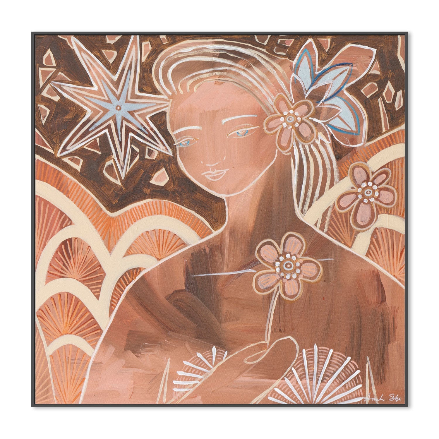 wall-art-print-canvas-poster-framed-Soul Sisters, Style B, Rhodanite And Garnet , By Amanda Skye-3