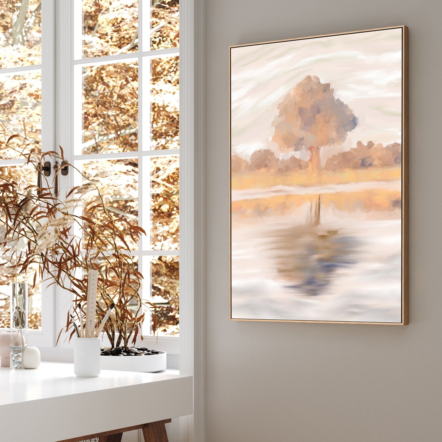 wall-art-print-canvas-poster-framed-Sovereign Reflections of the Jackalberry Tree, Caprivi, Botswana , By Jenna Alheit-2