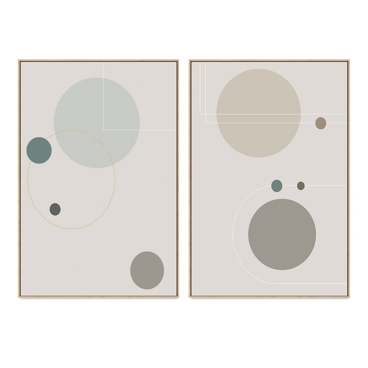 wall-art-print-canvas-poster-framed-Space Odyssey, Style A & B, Set Of 2-GIOIA-WALL-ART