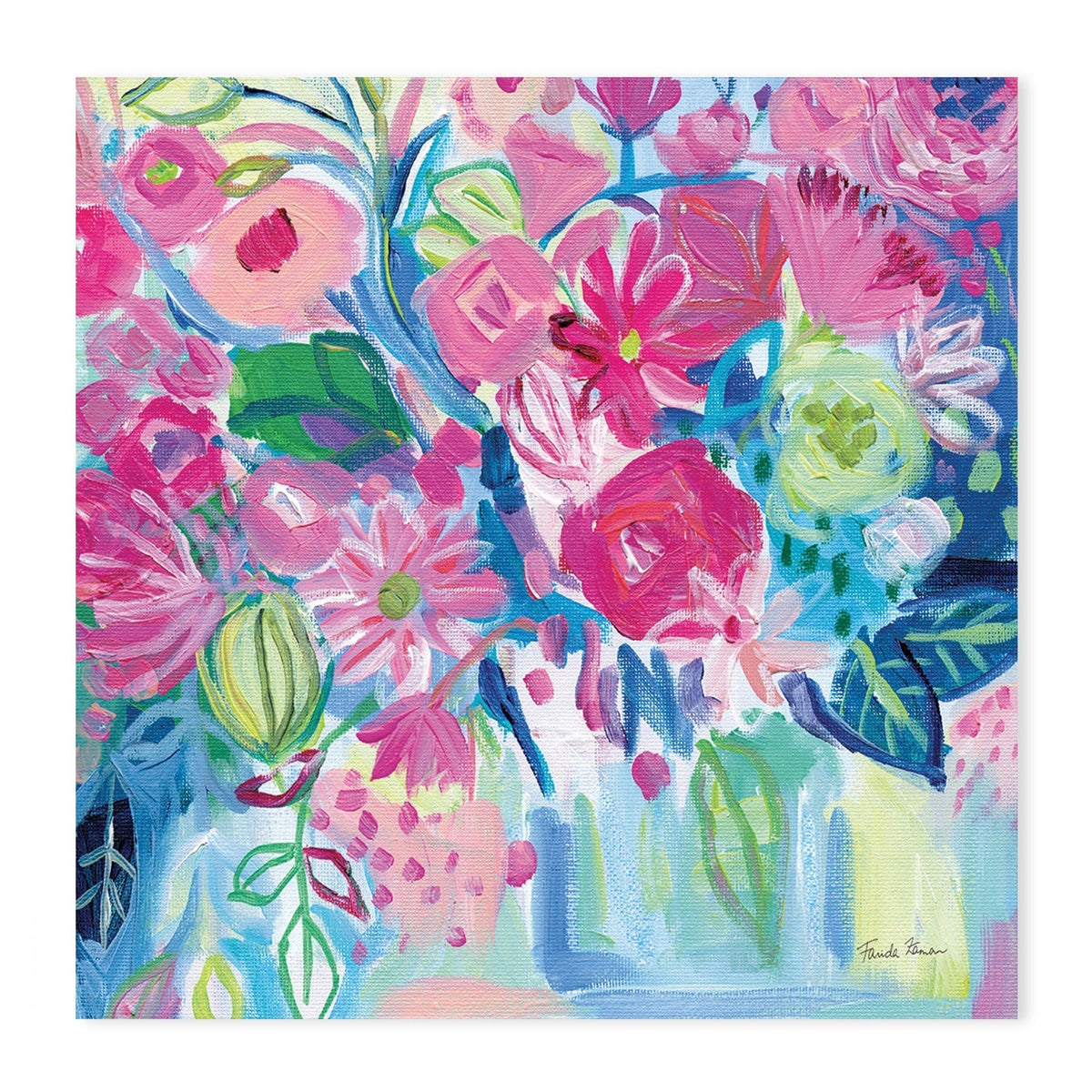 wall-art-print-canvas-poster-framed-Spring Burst, Style A & B, Set Of 2 , By Farida Zaman-GIOIA-WALL-ART