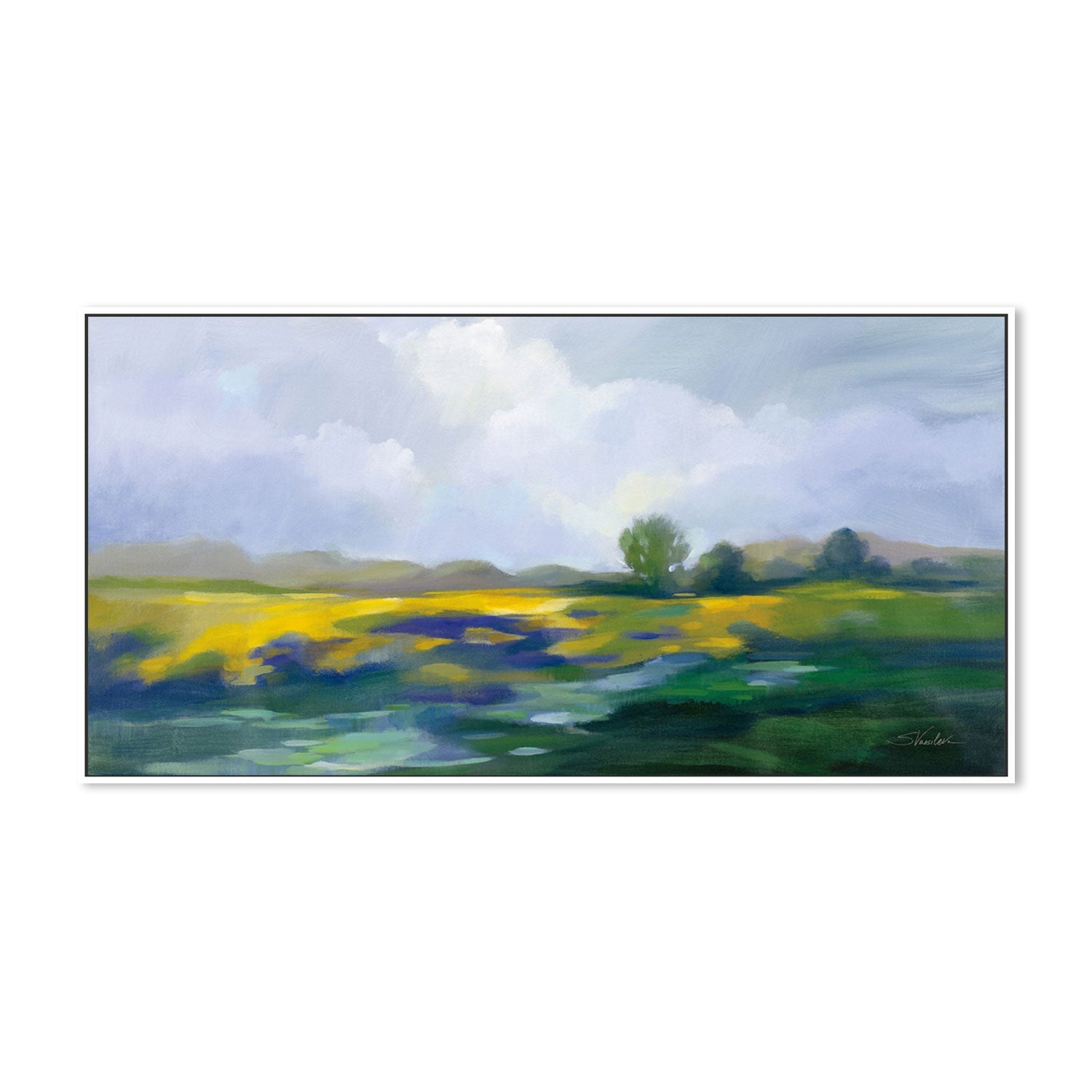 wall-art-print-canvas-poster-framed-Spring Green-by-Silvia Vassileva-Gioia Wall Art