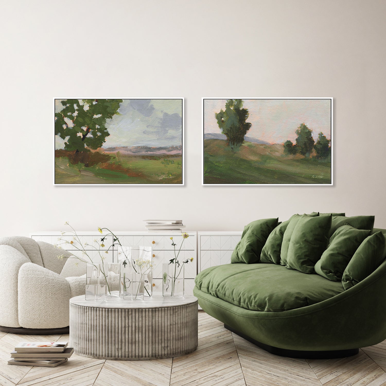 wall-art-print-canvas-poster-framed-Spring Hill, Set of 2-by-Pamela Munger-Gioia Wall Art