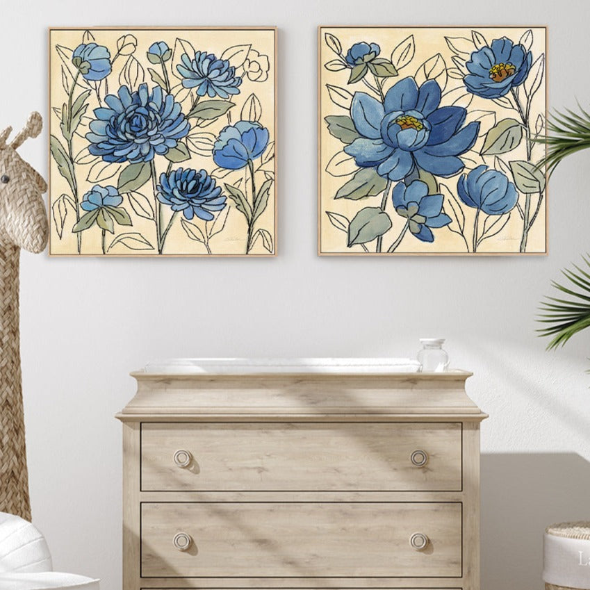 wall-art-print-canvas-poster-framed-Spring Lace Floral, Set Of 2-by-Silvia Vassileva-Gioia Wall Art