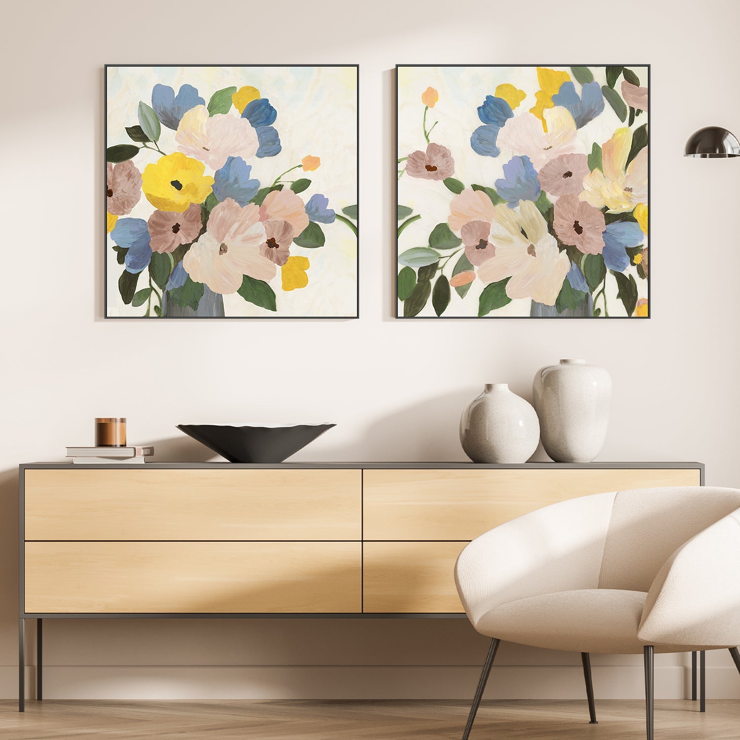 wall-art-print-canvas-poster-framed-Spring Picks, Style A & B, Set Of 2 , By Asia Jensen-2
