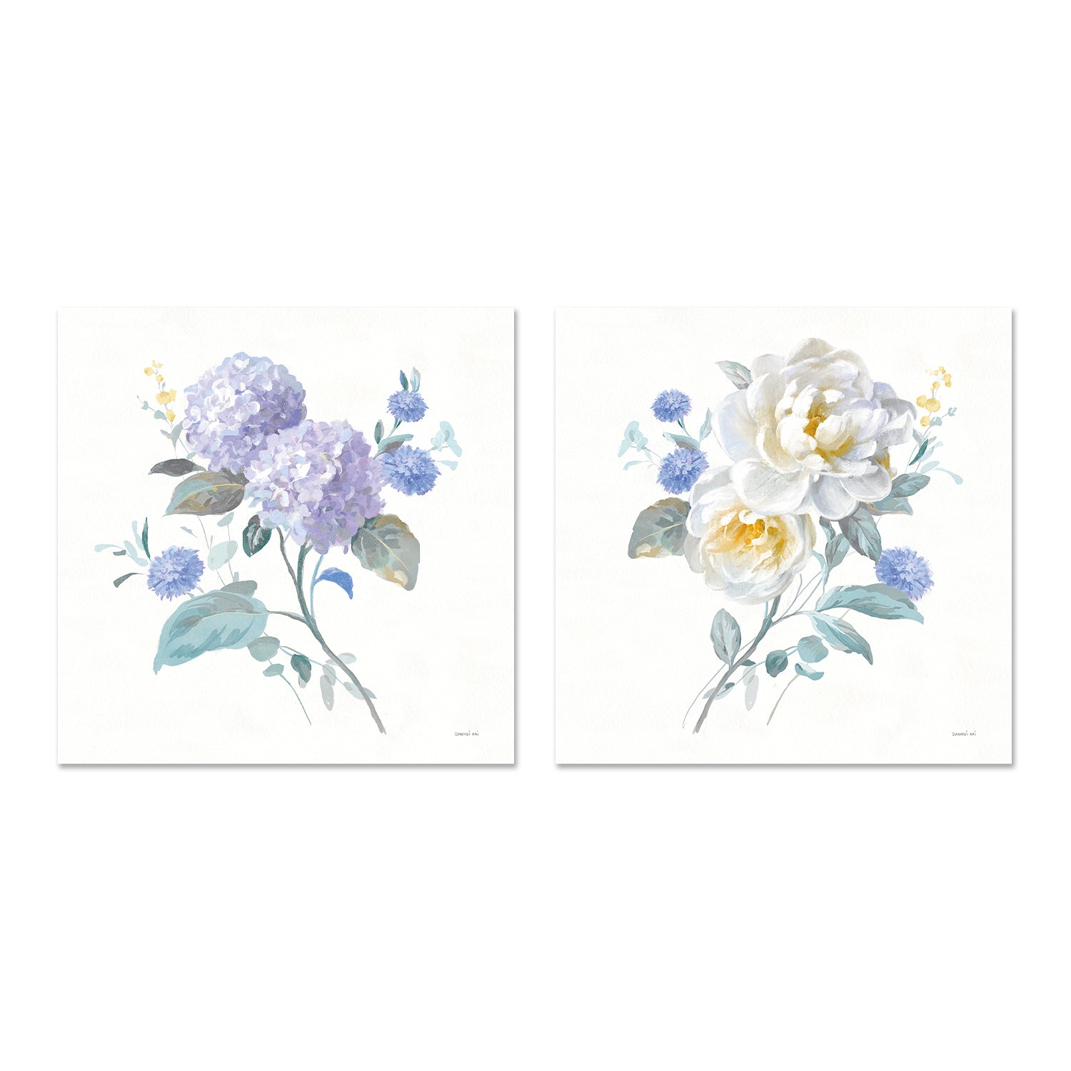 wall-art-print-canvas-poster-framed-Spring Simplicity, Style A & B, Set Of 2 , By Danhui Nai-GIOIA-WALL-ART