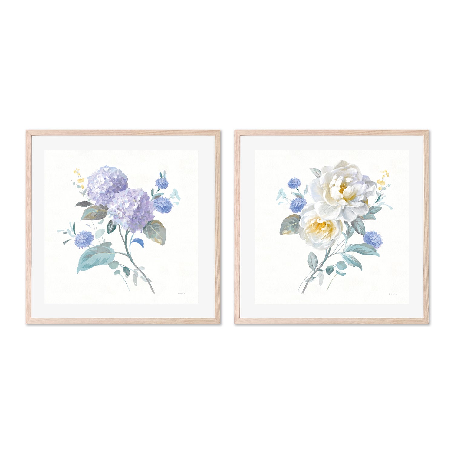 wall-art-print-canvas-poster-framed-Spring Simplicity, Style A & B, Set Of 2 , By Danhui Nai-GIOIA-WALL-ART