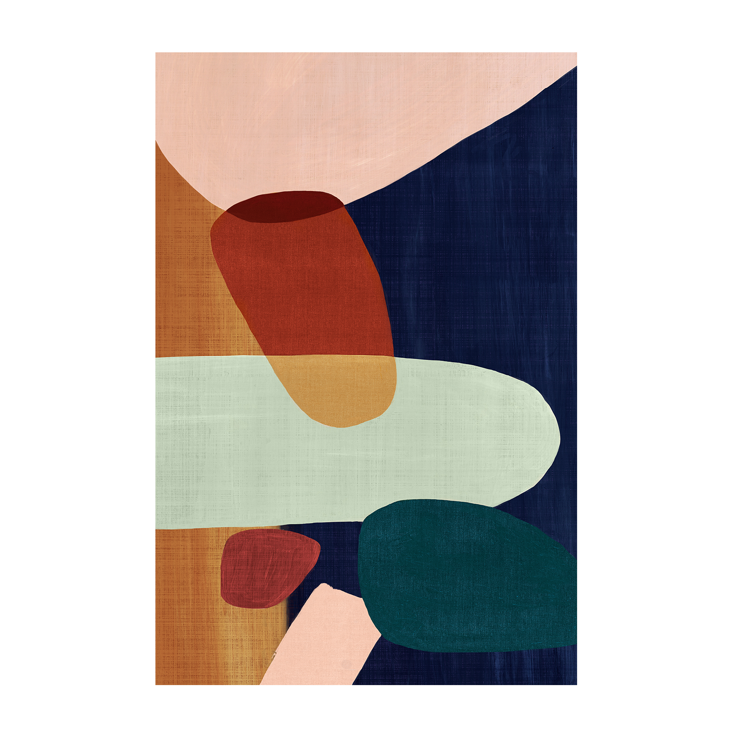 wall-art-print-canvas-poster-framed-Stacking Pebbles, Style A , By Eva Watts-1