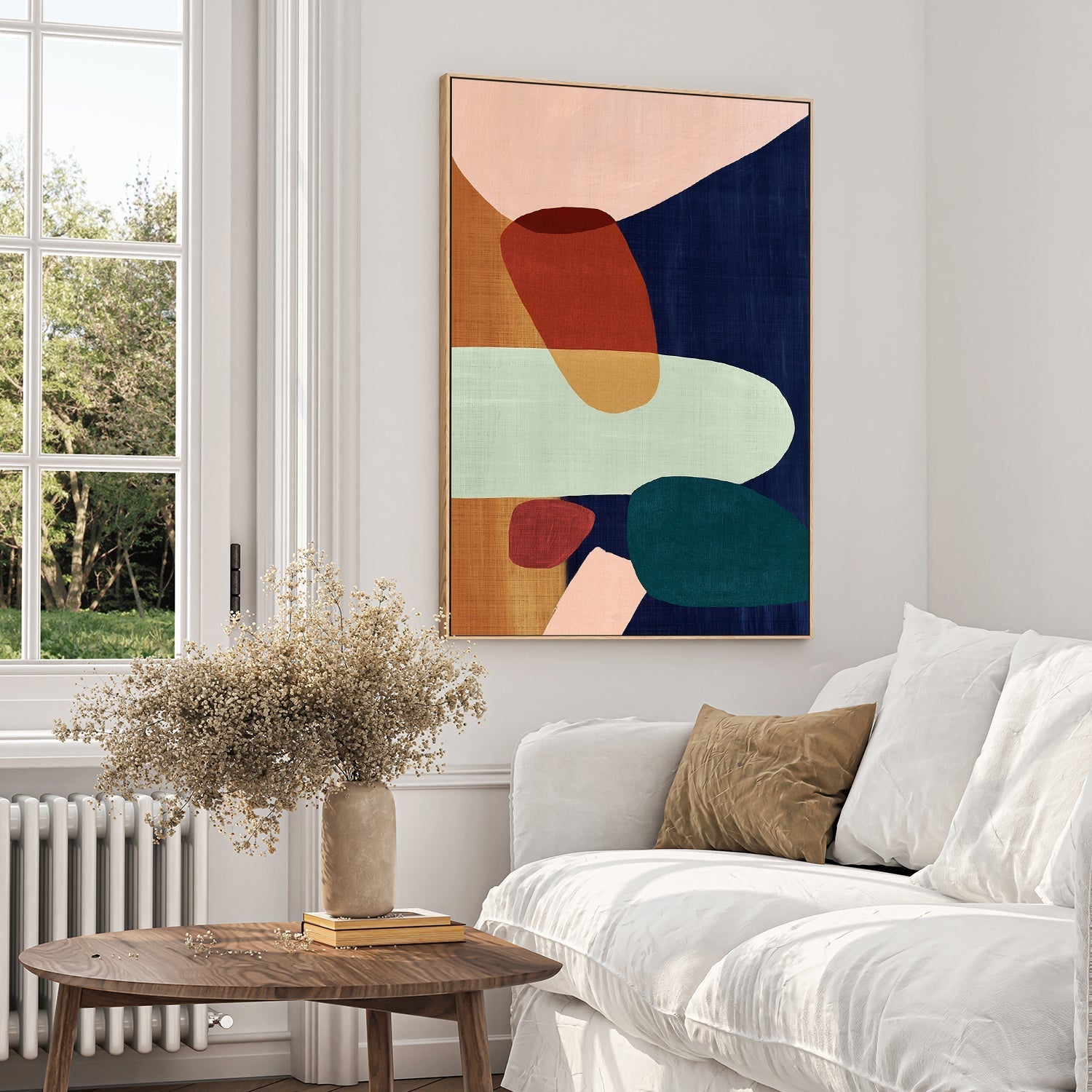 wall-art-print-canvas-poster-framed-Stacking Pebbles, Style A , By Eva Watts-7