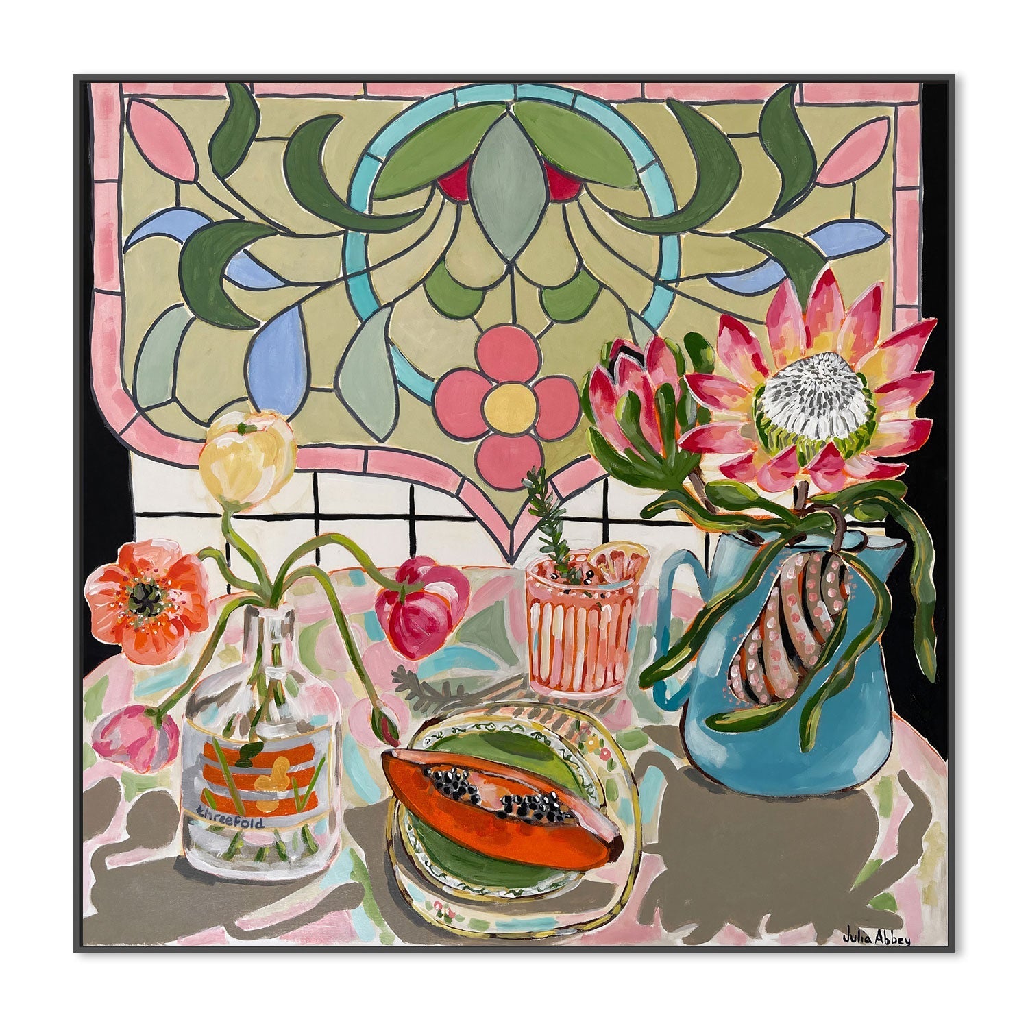 wall-art-print-canvas-poster-framed-Stained Glass , By Julia Abbey-3