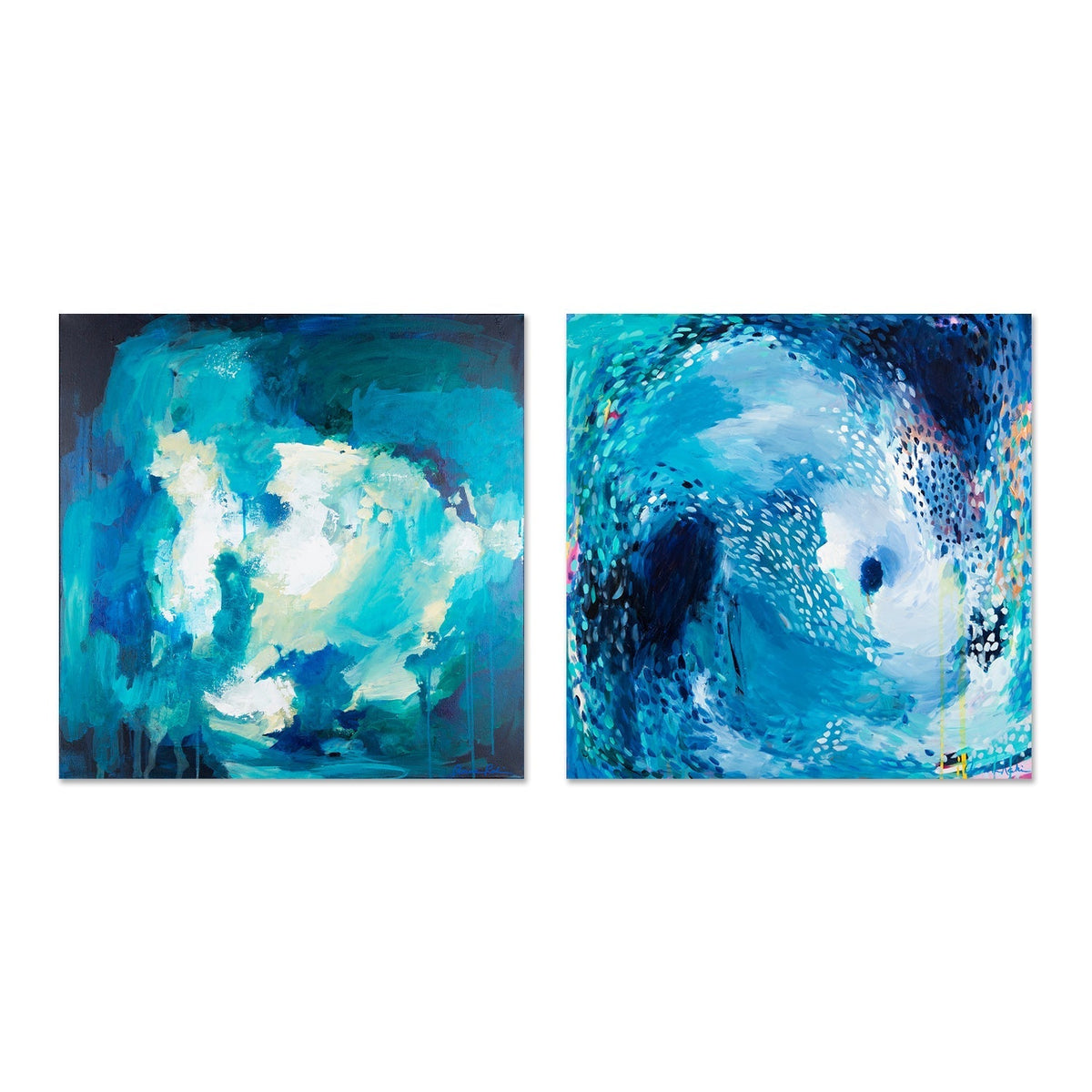wall-art-print-canvas-poster-framed-Still & The moon pull the tide, Set Of 2 , By Amira Rahim-GIOIA-WALL-ART