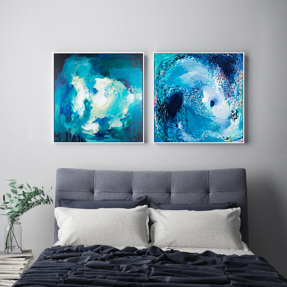 wall-art-print-canvas-poster-framed-Still & The moon pull the tide, Set Of 2 , By Amira Rahim-GIOIA-WALL-ART
