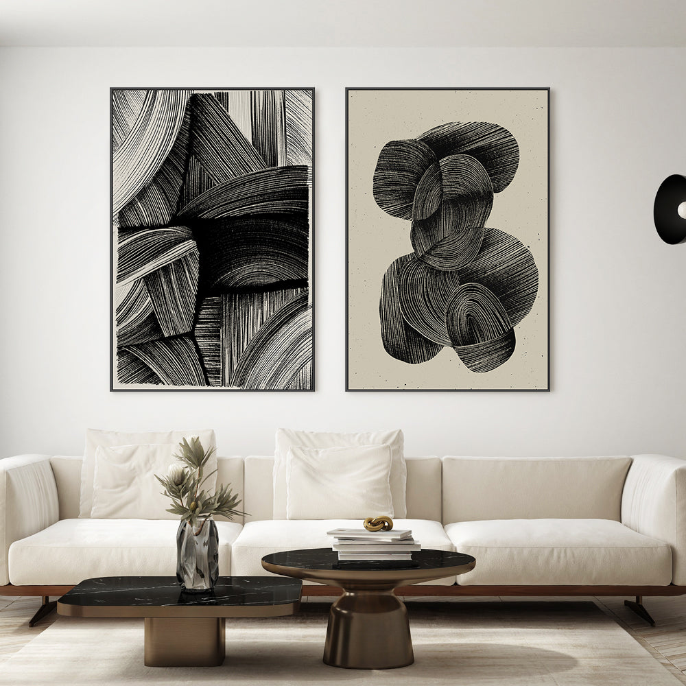 wall-art-print-canvas-poster-framed-Straw, Style A & B, Set Of 2 , By Treechild-GIOIA-WALL-ART