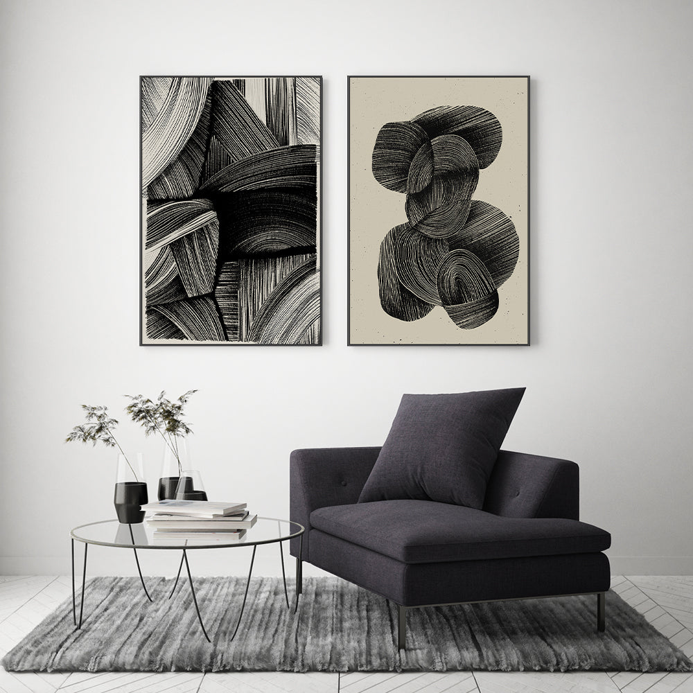 wall-art-print-canvas-poster-framed-Straw, Style A & B, Set Of 2 , By Treechild-GIOIA-WALL-ART