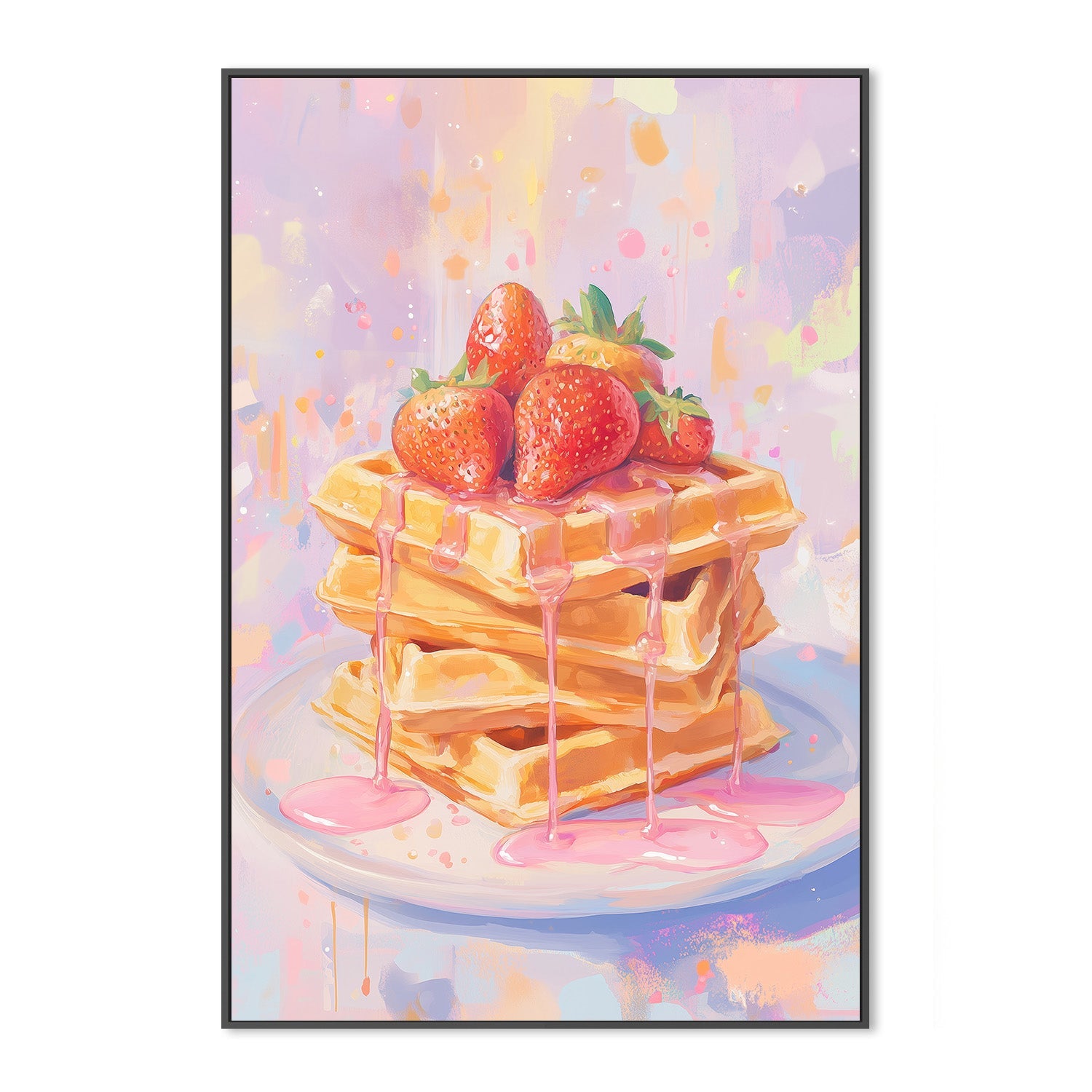 wall-art-print-canvas-poster-framed-Strawberry on Waffles , By Melloi Art-3