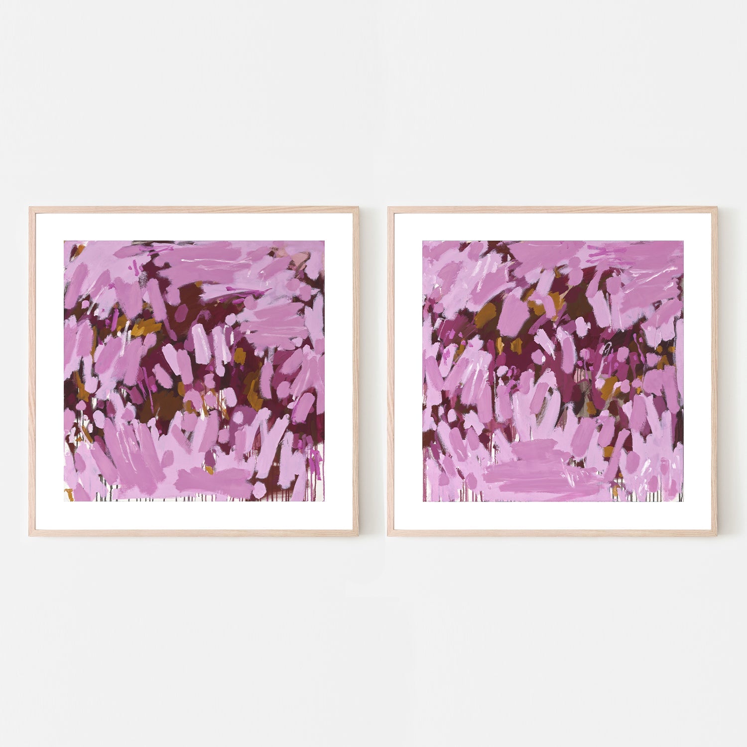 wall-art-print-canvas-poster-framed-Strawberry Sundae, Style A & B, Set Of 2-6