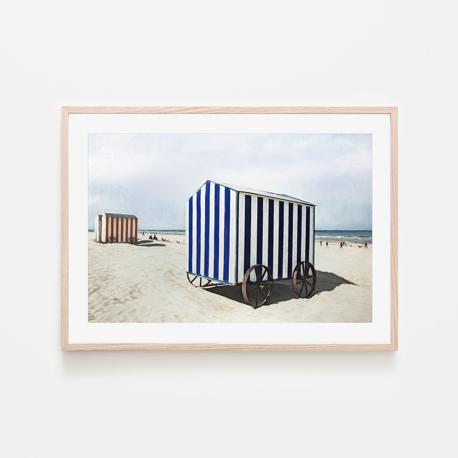 wall-art-print-canvas-poster-framed-Striped Beach Boxes , By Gilbert Claes-GIOIA-WALL-ART