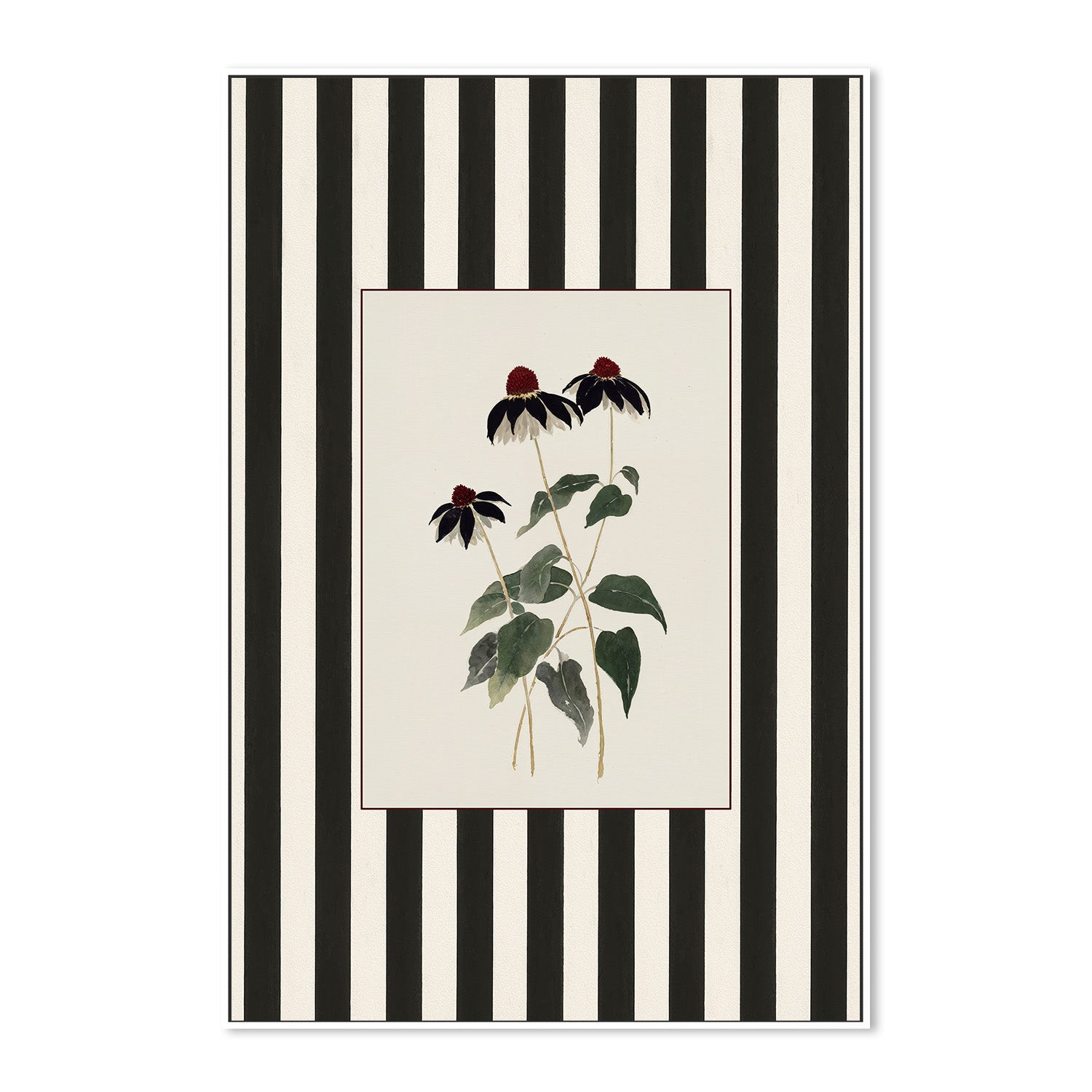 wall-art-print-canvas-poster-framed-Striped Flower-5