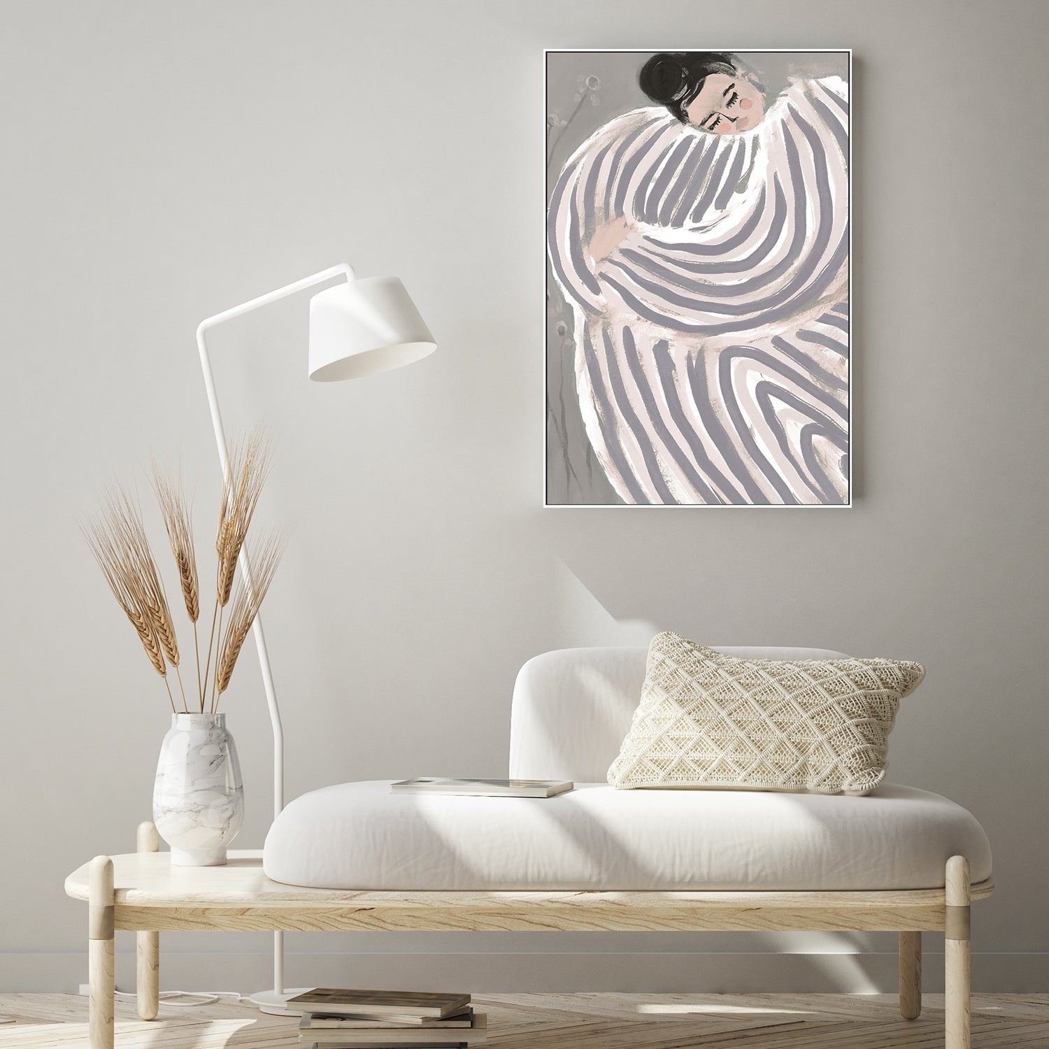 wall-art-print-canvas-poster-framed-Striped Serenity-8