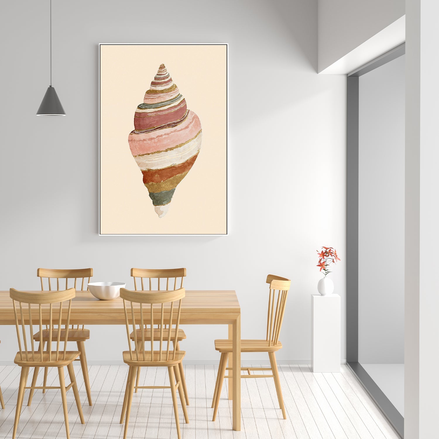 wall-art-print-canvas-poster-framed-Striped Shell-8