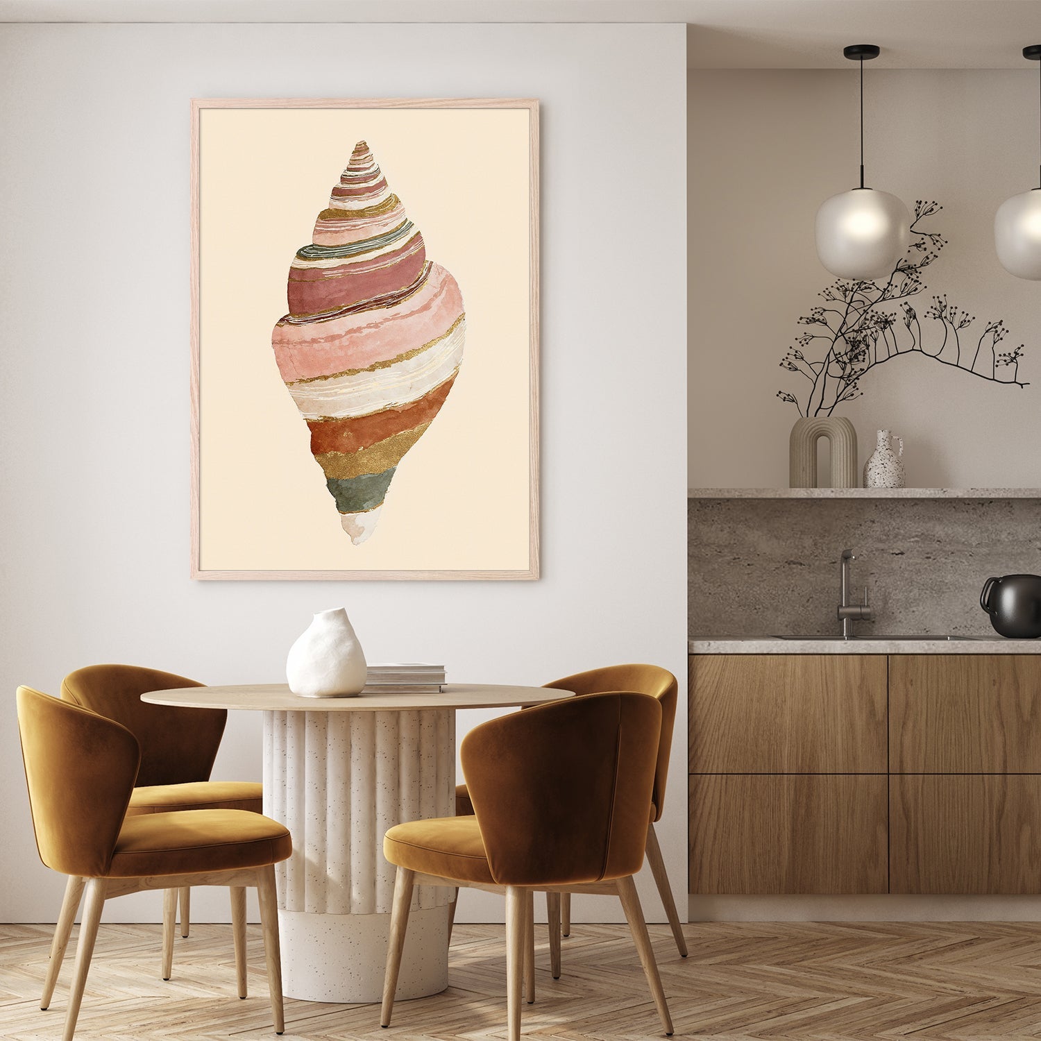 wall-art-print-canvas-poster-framed-Striped Shell-9