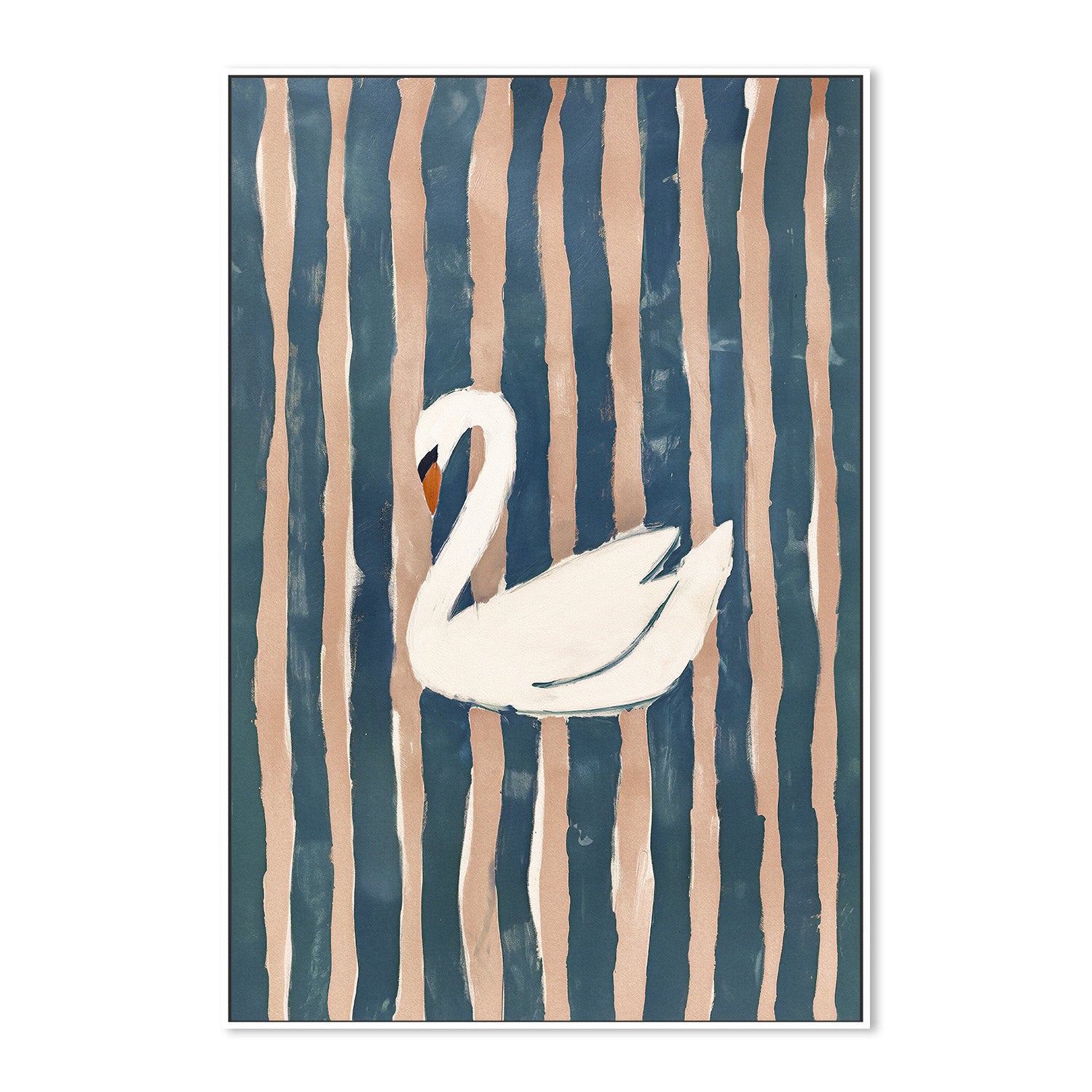 wall-art-print-canvas-poster-framed-Striped Swan, Style B-5