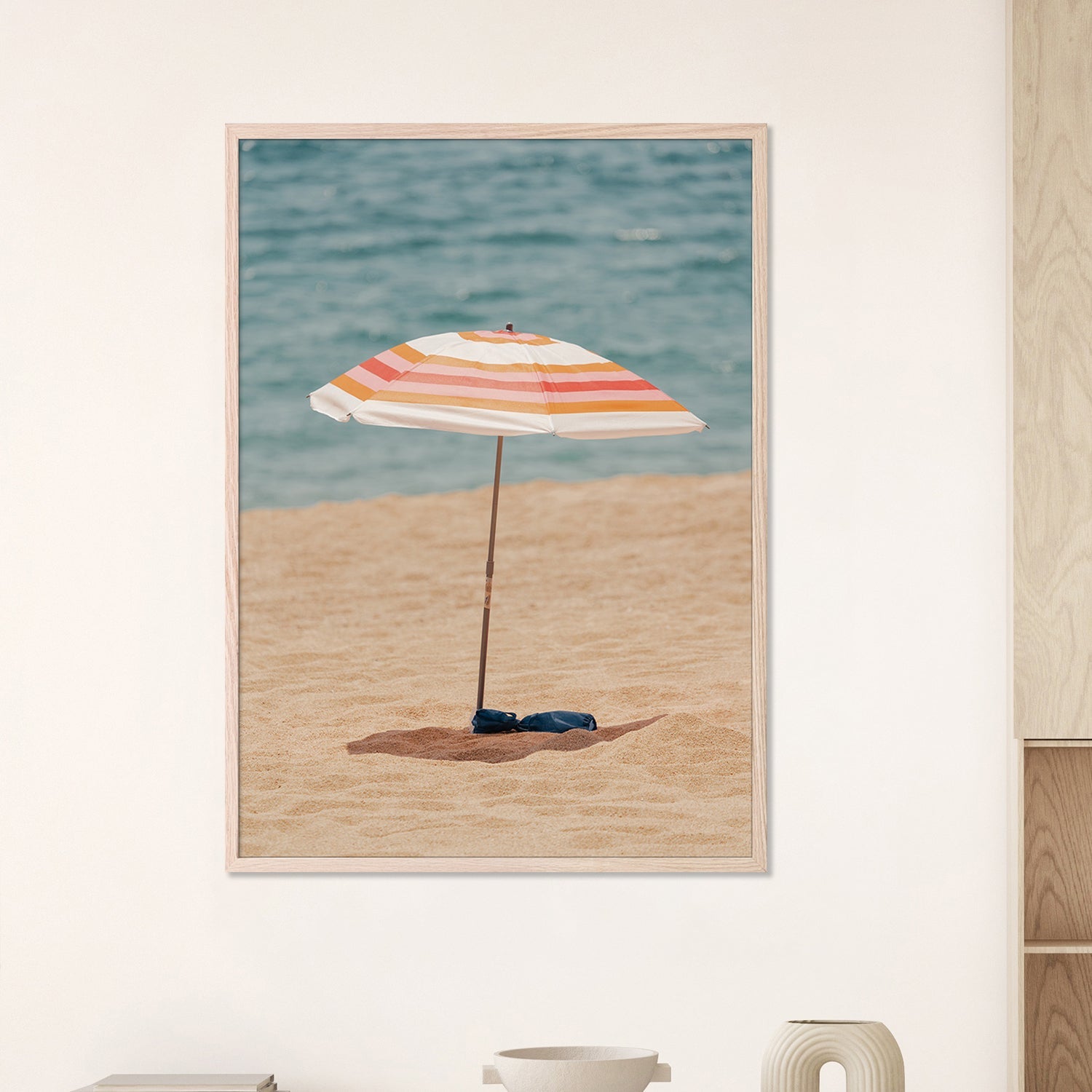 wall-art-print-canvas-poster-framed-Striped Umbrella-2