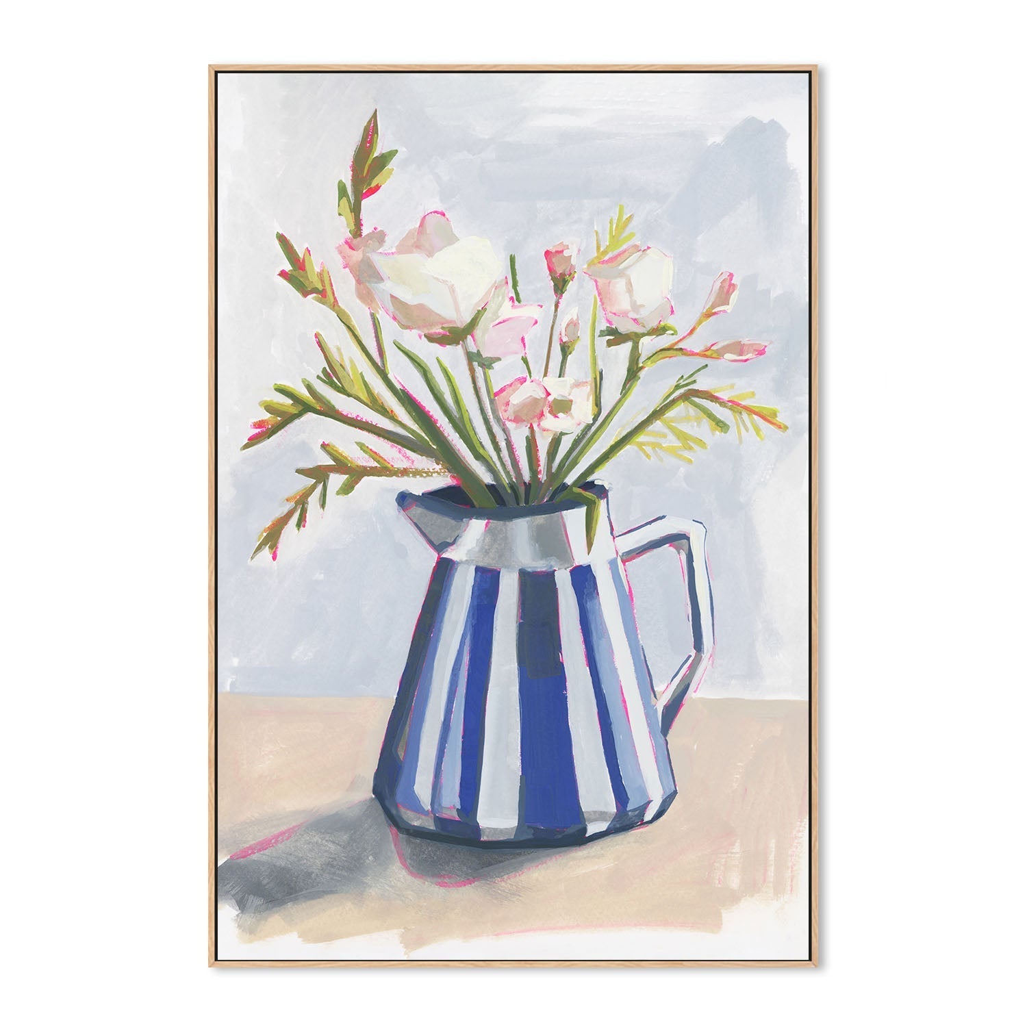 wall-art-print-canvas-poster-framed-Striped Vase, Style A , By Lucrecia Caporale-4