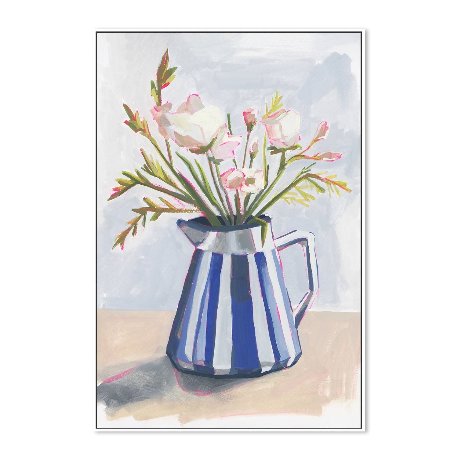wall-art-print-canvas-poster-framed-Striped Vase, Style A , By Lucrecia Caporale-5
