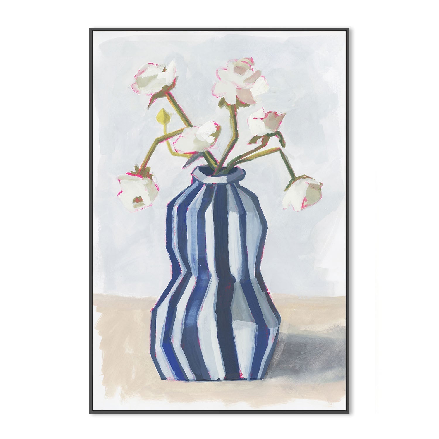 wall-art-print-canvas-poster-framed-Striped Vase, Style B , By Lucrecia Caporale-3