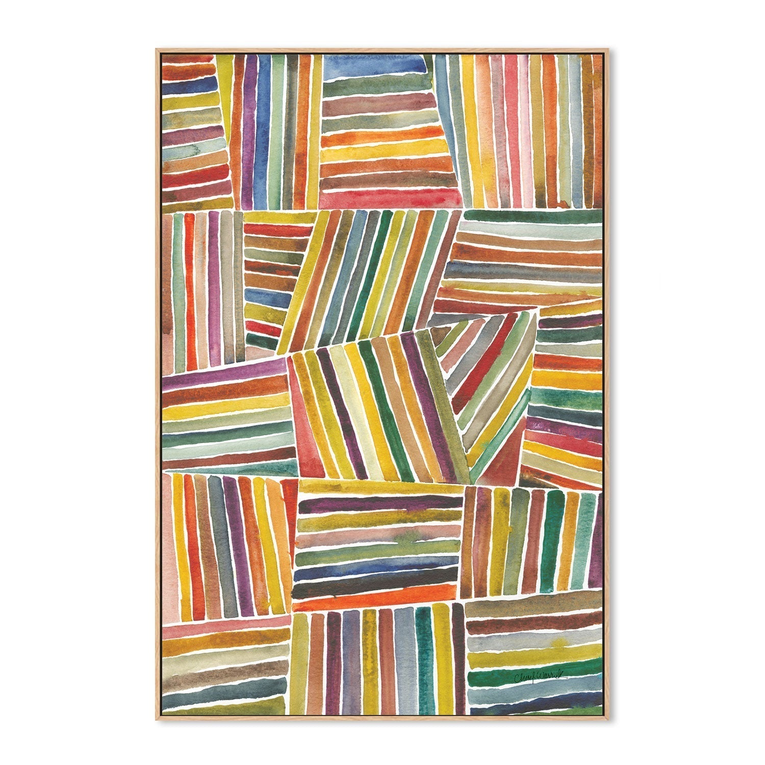 wall-art-print-canvas-poster-framed-Stripes, Style A-GIOIA-WALL-ART