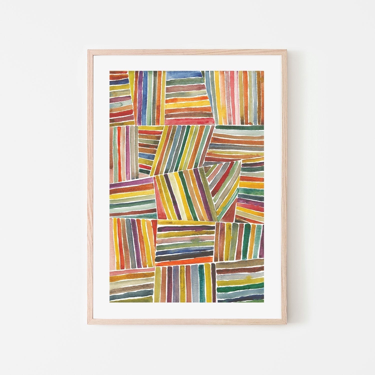 wall-art-print-canvas-poster-framed-Stripes, Style A-GIOIA-WALL-ART