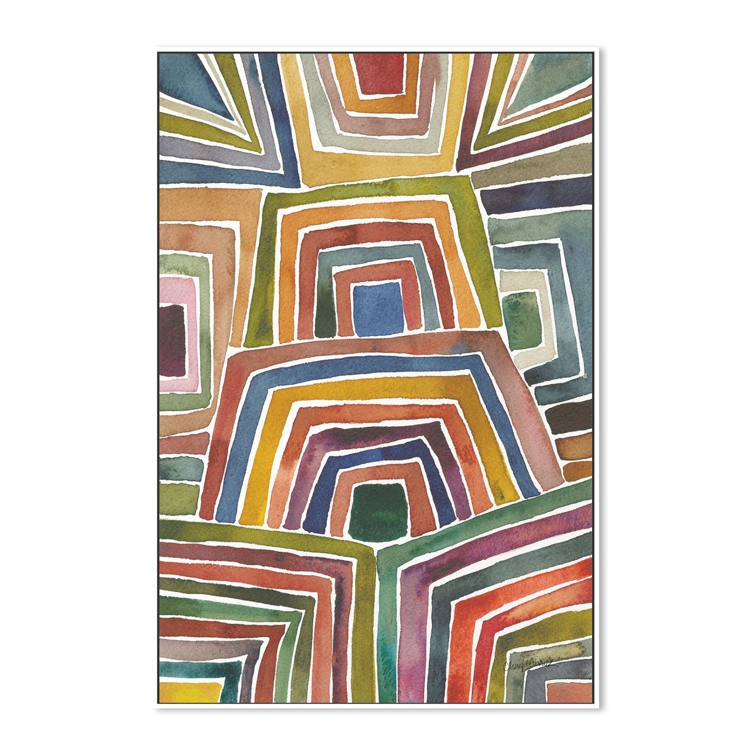wall-art-print-canvas-poster-framed-Stripes, Style B-GIOIA-WALL-ART