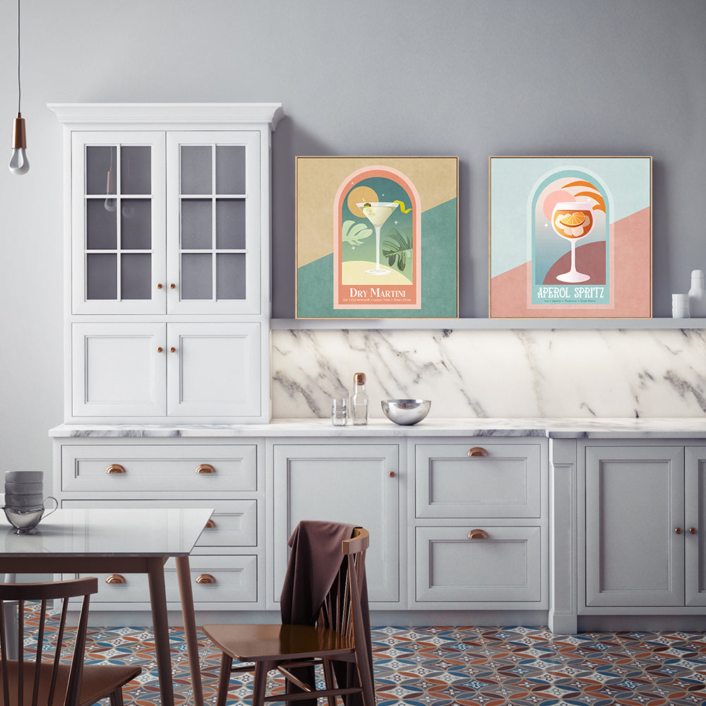 wall-art-print-canvas-poster-framed-Summer Cocktails, Set Of 2 , By Emel Tunaboylu-GIOIA-WALL-ART