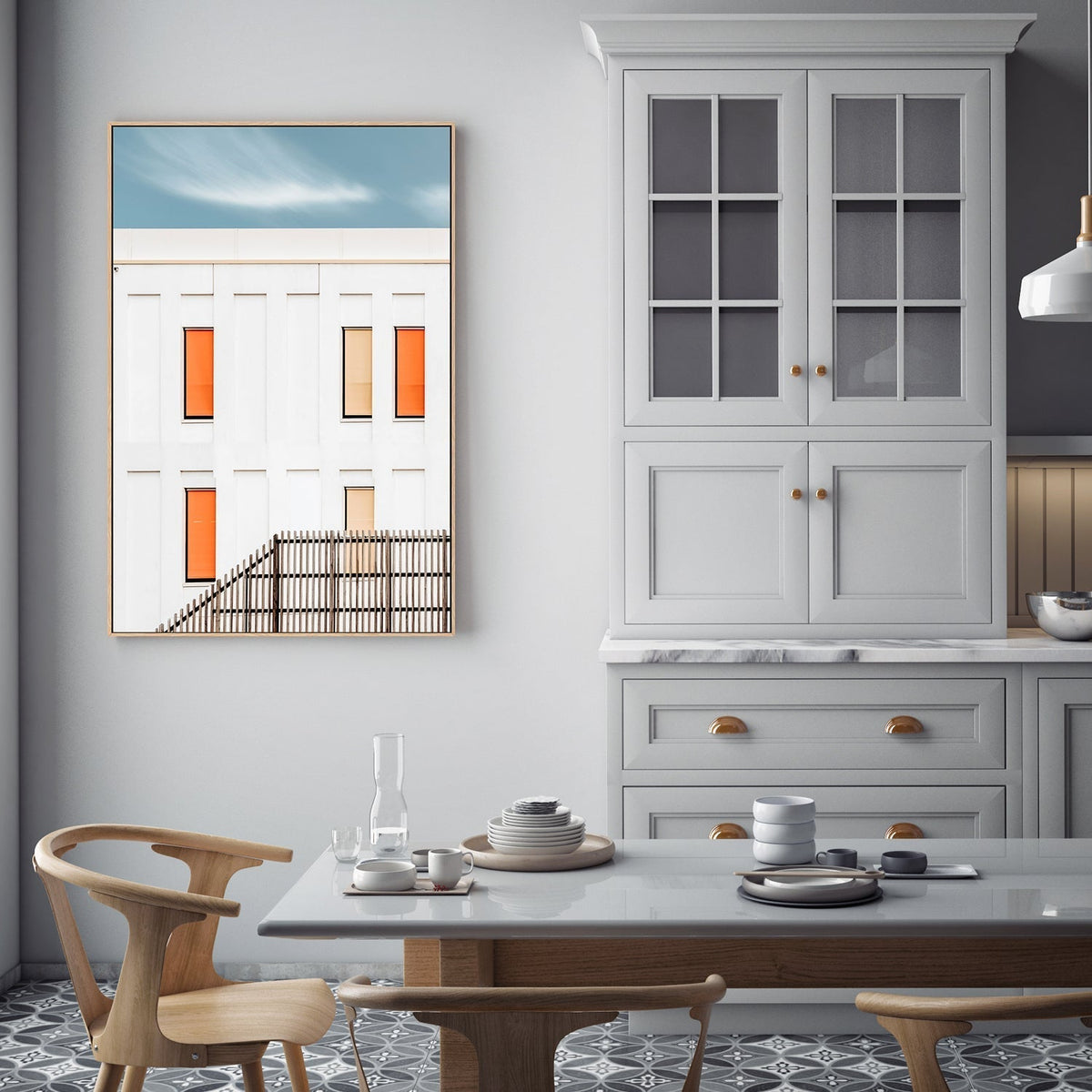 wall-art-print-canvas-poster-framed-Summer Facade, by Greetje Van Son-by-Plus X Studio-Gioia Wall Art