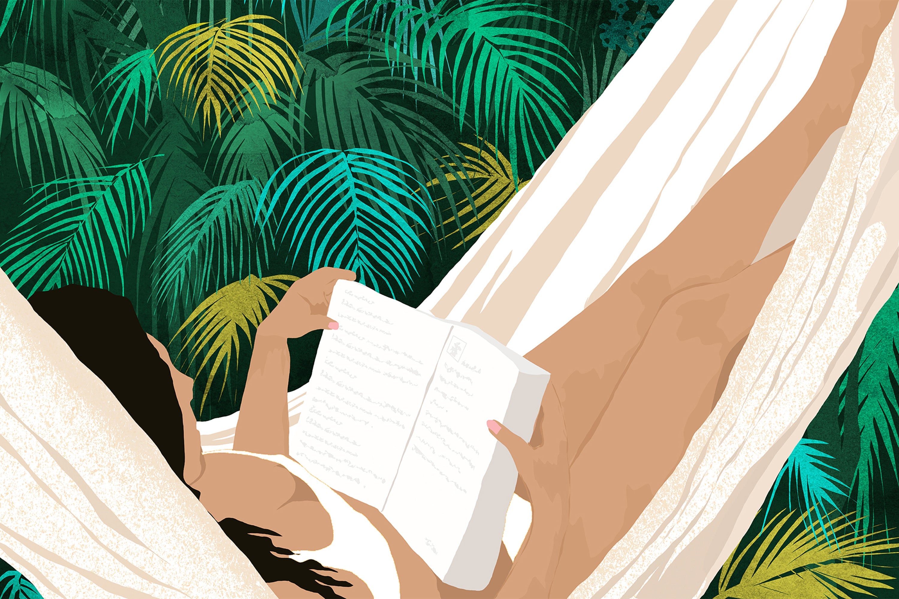 wall-art-print-canvas-poster-framed-Summer Hammock Reading-1