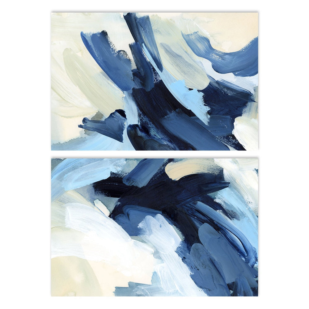 wall-art-print-canvas-poster-framed-Summer On The Cape Abstract Pattern, Set Of 2-by-Emily Wood-Gioia Wall Art