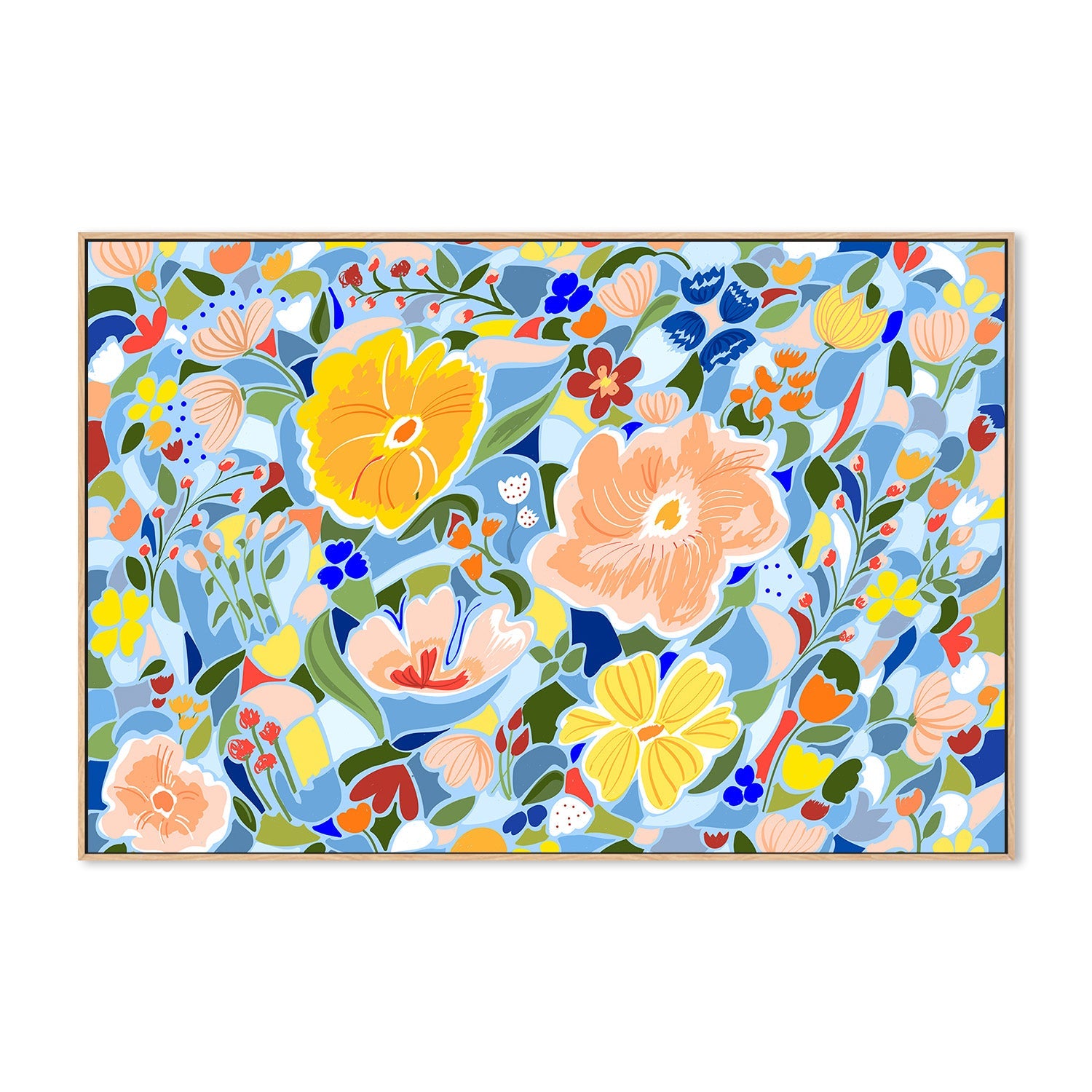 wall-art-print-canvas-poster-framed-Summery Floral-4