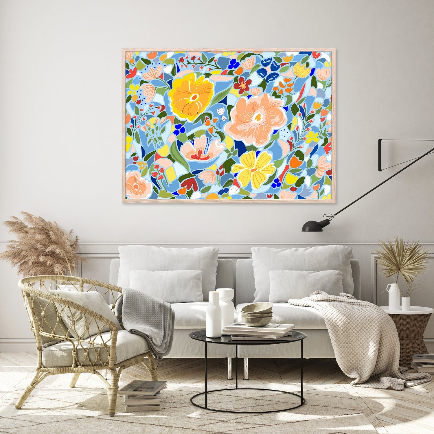 wall-art-print-canvas-poster-framed-Summery Floral-9