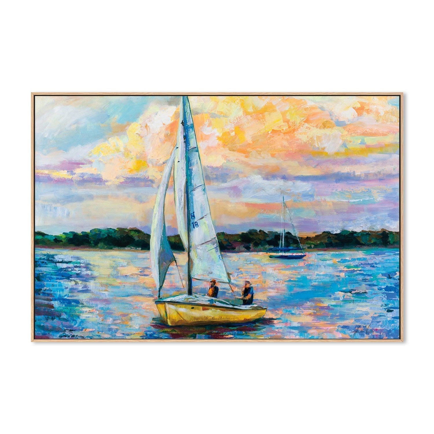 wall-art-print-canvas-poster-framed-Sunday Sail-by-Jeanette Vertentes-Gioia Wall Art