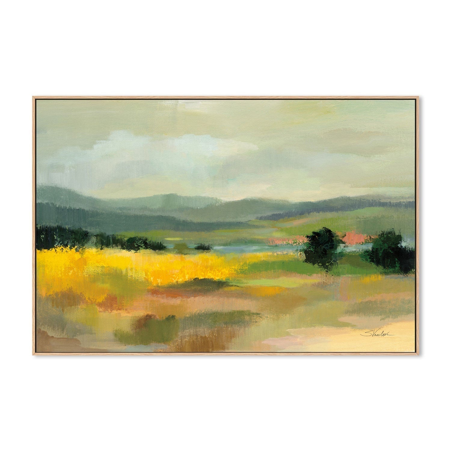 wall-art-print-canvas-poster-framed-Sunflower Field-by-Silvia Vassileva-Gioia Wall Art