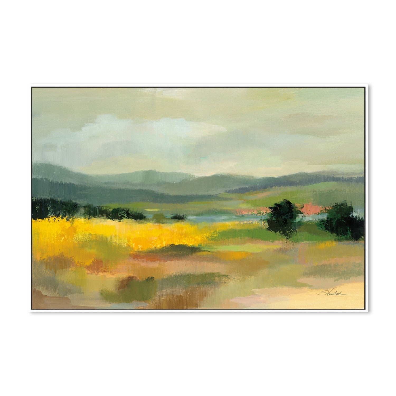 wall-art-print-canvas-poster-framed-Sunflower Field-by-Silvia Vassileva-Gioia Wall Art