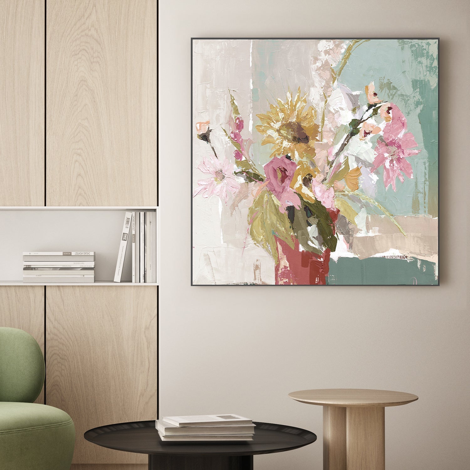 wall-art-print-canvas-poster-framed-Sunflower Vase-2