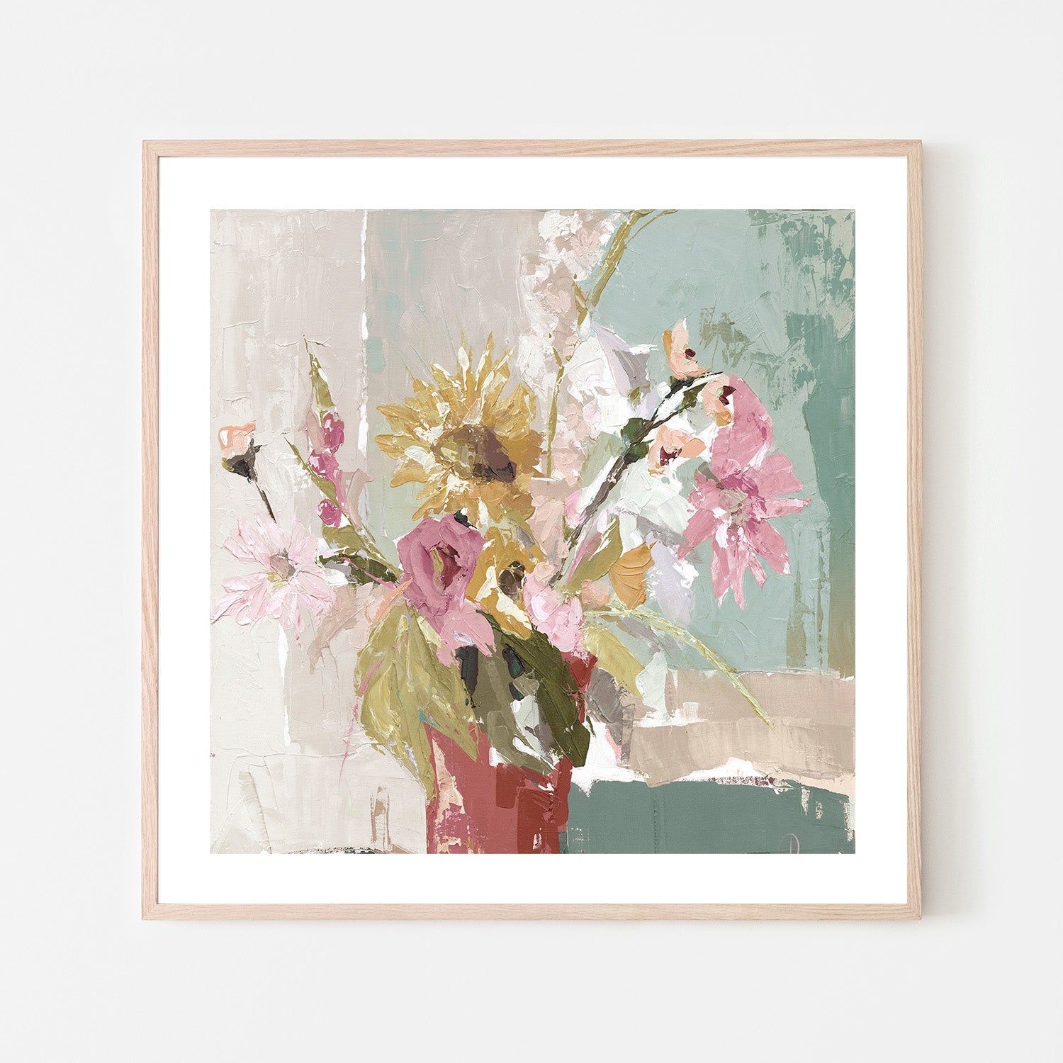 wall-art-print-canvas-poster-framed-Sunflower Vase-6