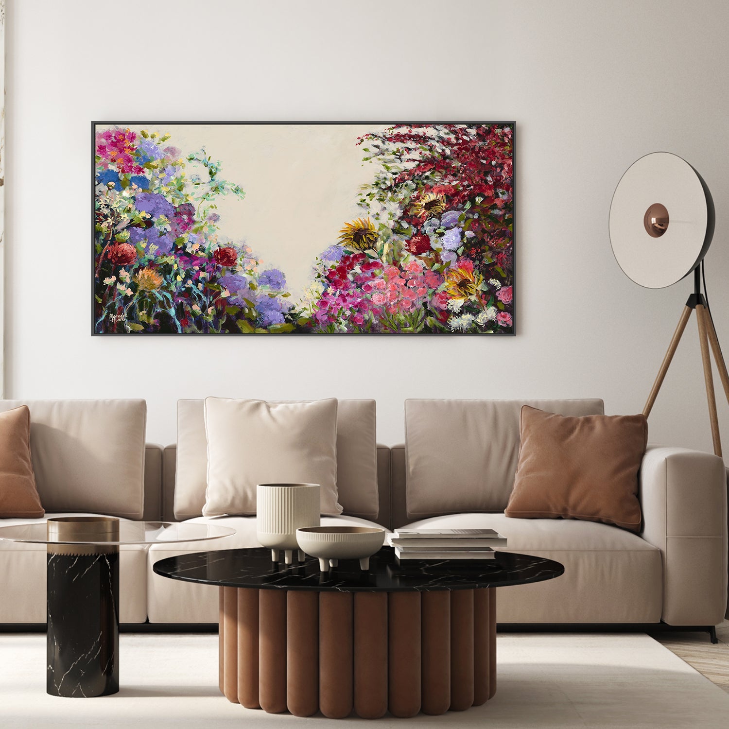 wall-art-print-canvas-poster-framed-Sunflower Vintage-2