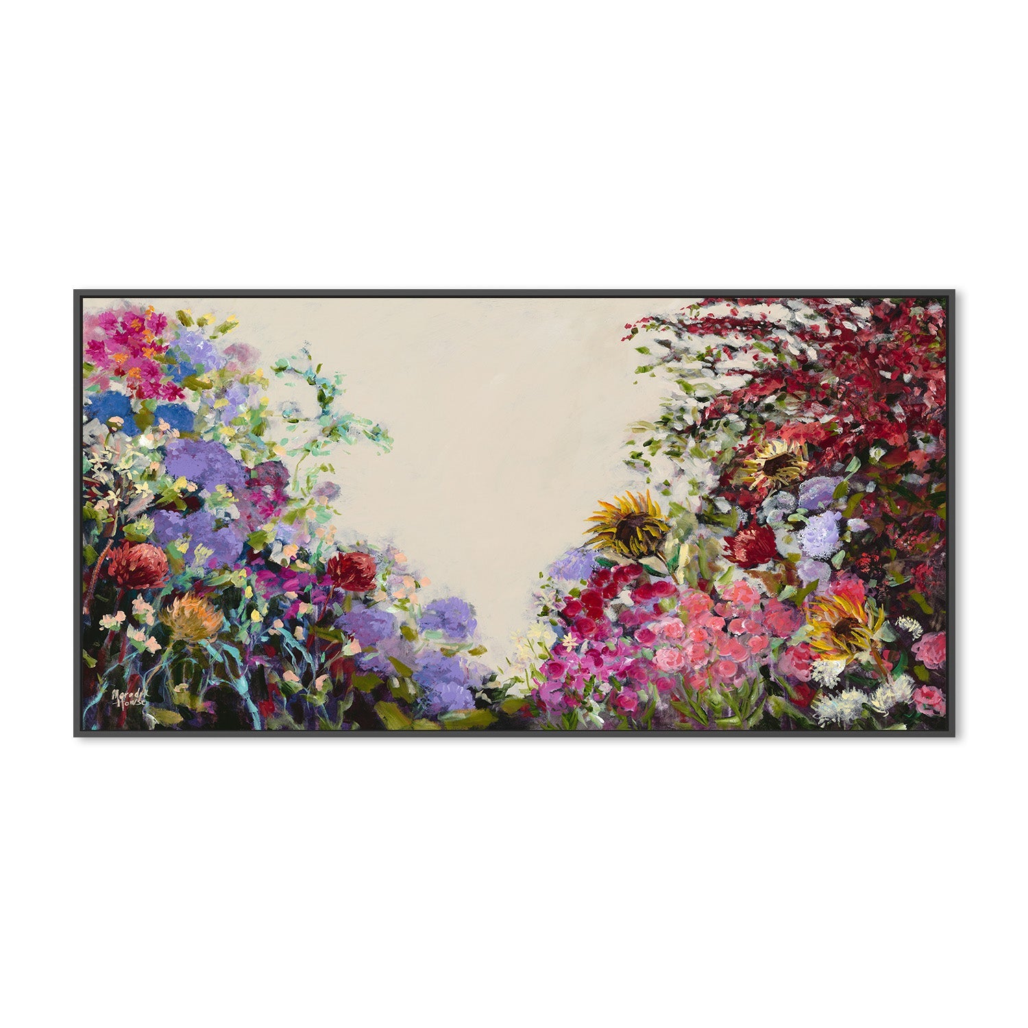 wall-art-print-canvas-poster-framed-Sunflower Vintage-3