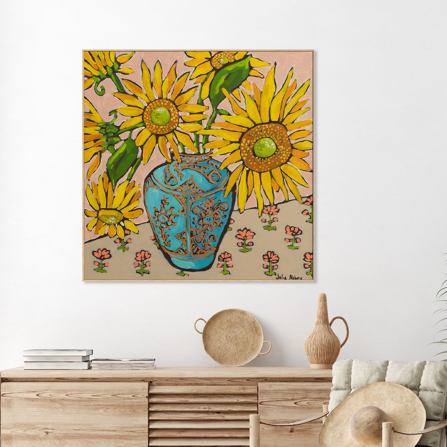wall-art-print-canvas-poster-framed-Sunflowers-2