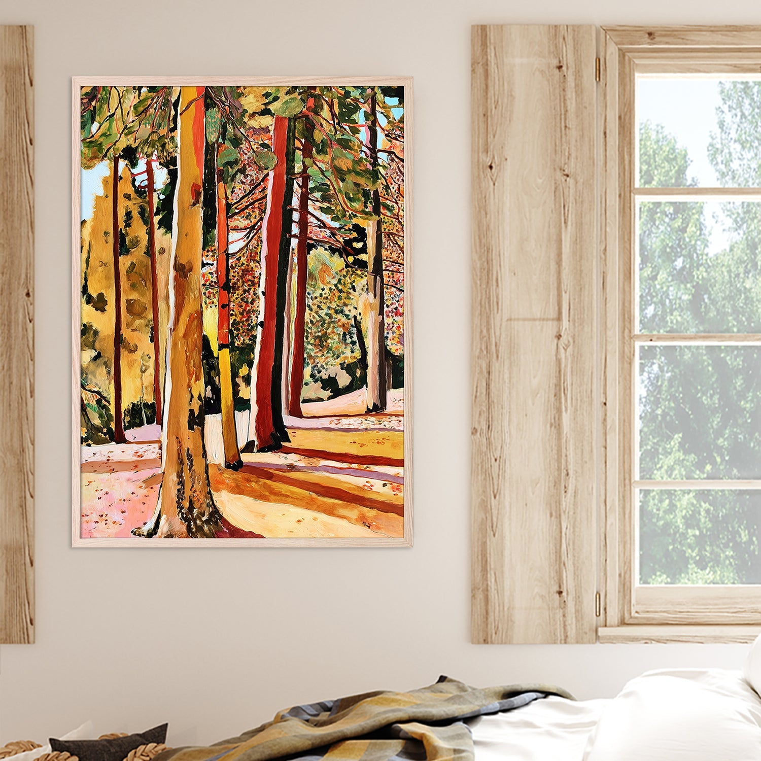 wall-art-print-canvas-poster-framed-Sunlit Pines-2
