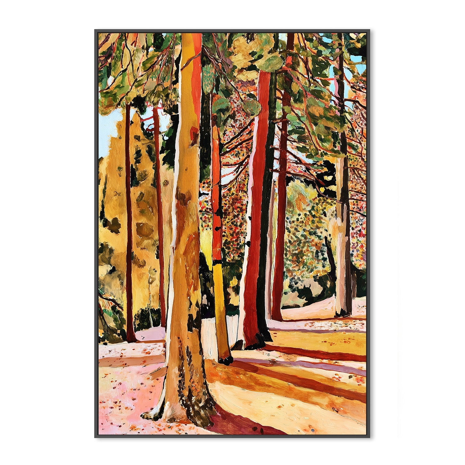 wall-art-print-canvas-poster-framed-Sunlit Pines-3