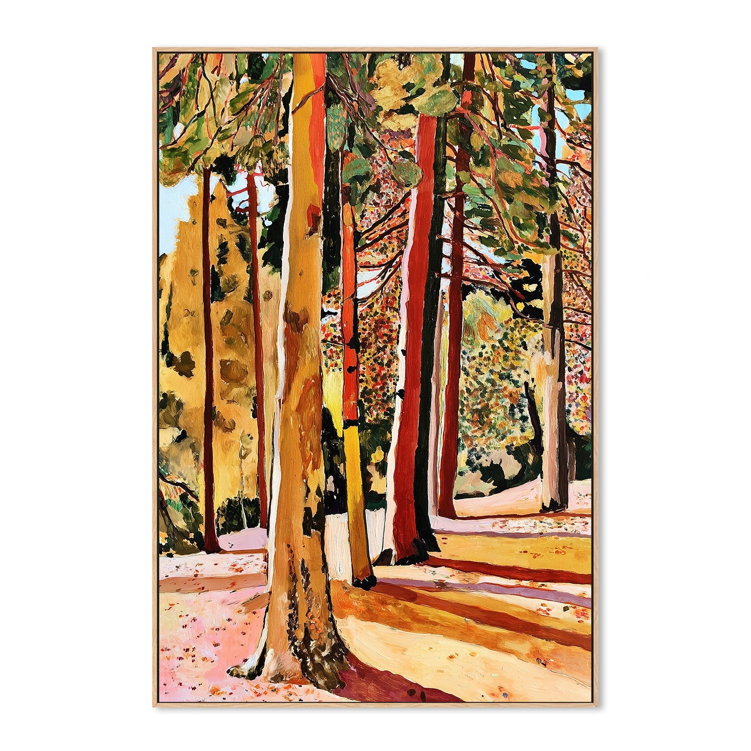 wall-art-print-canvas-poster-framed-Sunlit Pines-4