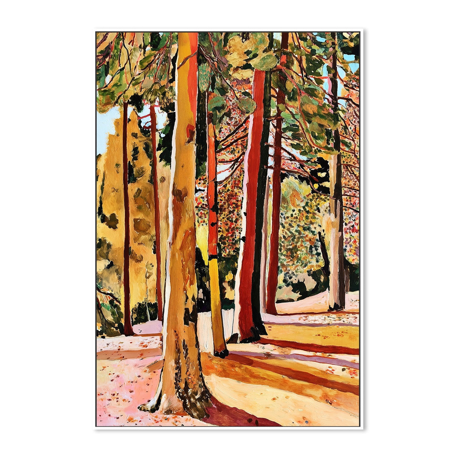 wall-art-print-canvas-poster-framed-Sunlit Pines-5